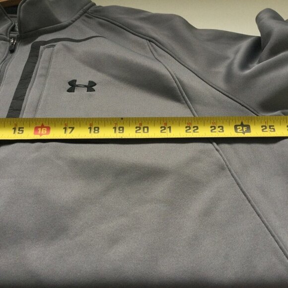 Under Armour Coldgear Jacket Mens Size XL Gray Quarter Zip Pullover Long Sleeve - Picture 6 of 6